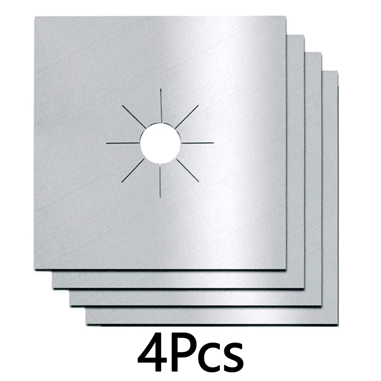4Pcs Reusable Non-Stick Gas Stove Burner Covers, Gas Stove Burner Liners