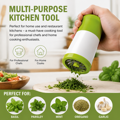 Herb Mill Chopper Cutter Mince Stainless Steel Blades Safely