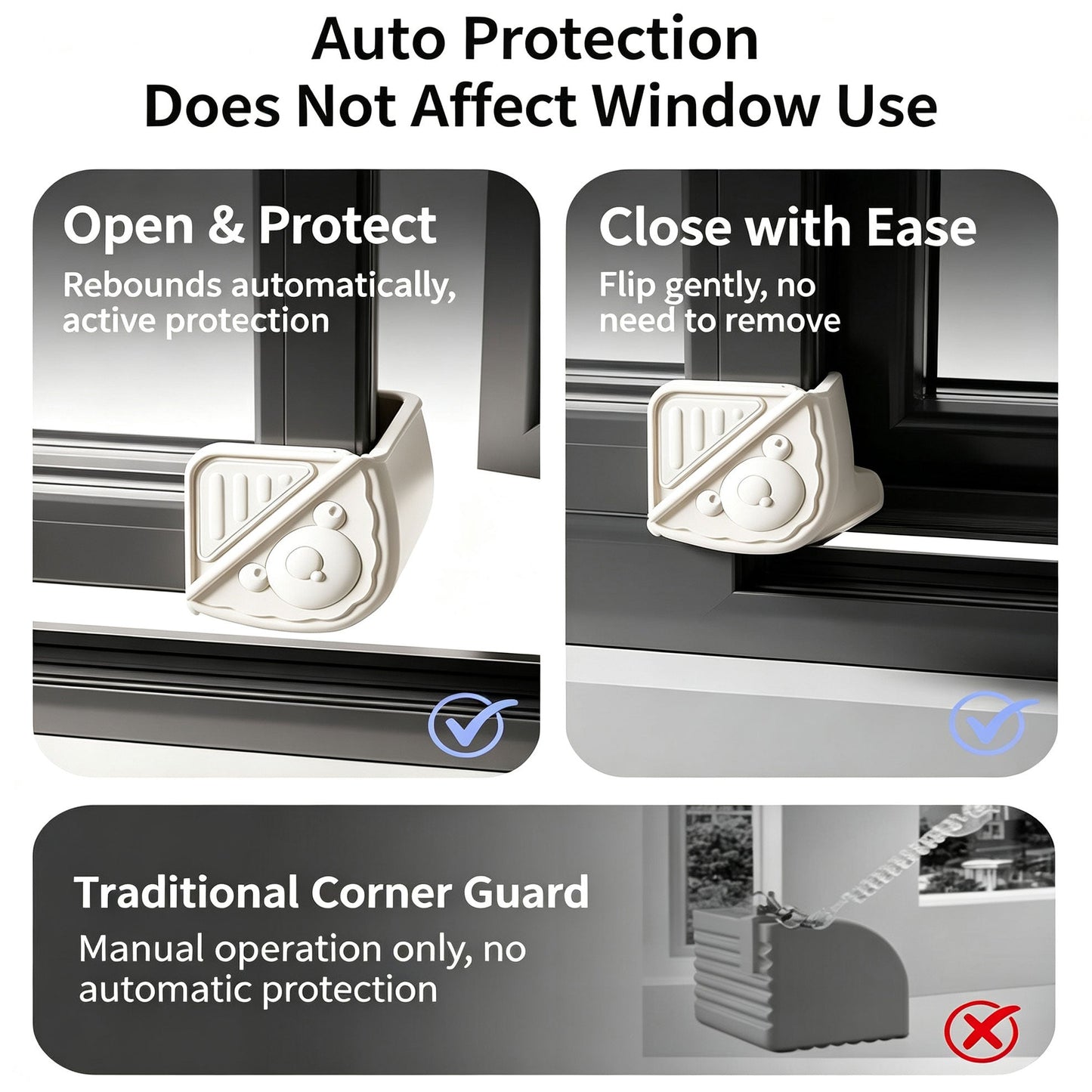Nursery Window Corner Guard Soft Corner Bumper