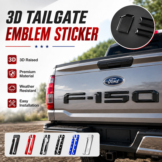 New Ford F-150 Tailgate Letter Replacement Decals: 3D Emblem ¨C Tailgate Insert Lettering
