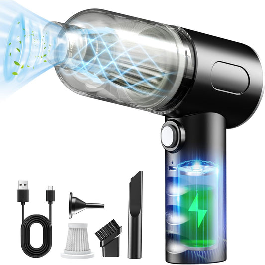 3-in-1 Multifunctional Compressed Air Duster, Keyboard Vacuum Cleaner, 12000PA Cordless Handheld Mini Vacuum