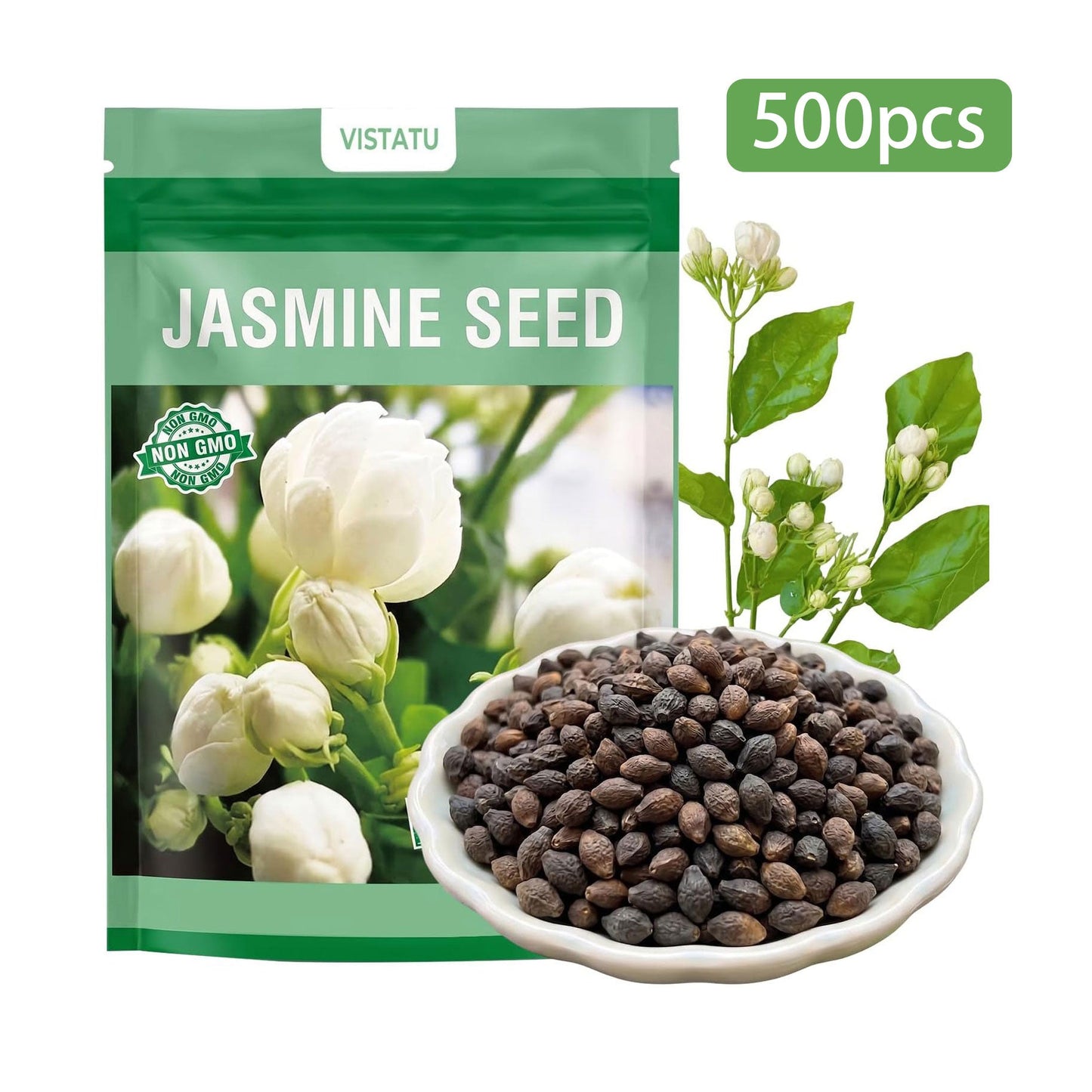500PCS Jasmine Flower Seeds Fragrant Plant for Planting Garden