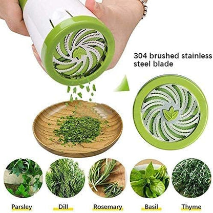Herb Mill Chopper Cutter Mince Stainless Steel Blades Safely
