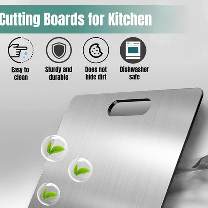 304 Stainless Steel Cutting Board for Kitchen, Non Toxic Cutting Boards