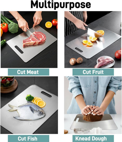 304 Stainless Steel Cutting Board for Kitchen, Non Toxic Cutting Boards