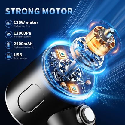 3-in-1 Multifunctional Compressed Air Duster, Keyboard Vacuum Cleaner, 12000PA Cordless Handheld Mini Vacuum