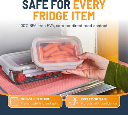 4Pcs Refrigerator Liners for Shelves Non-Adhesive Shelf or Drawer Liner