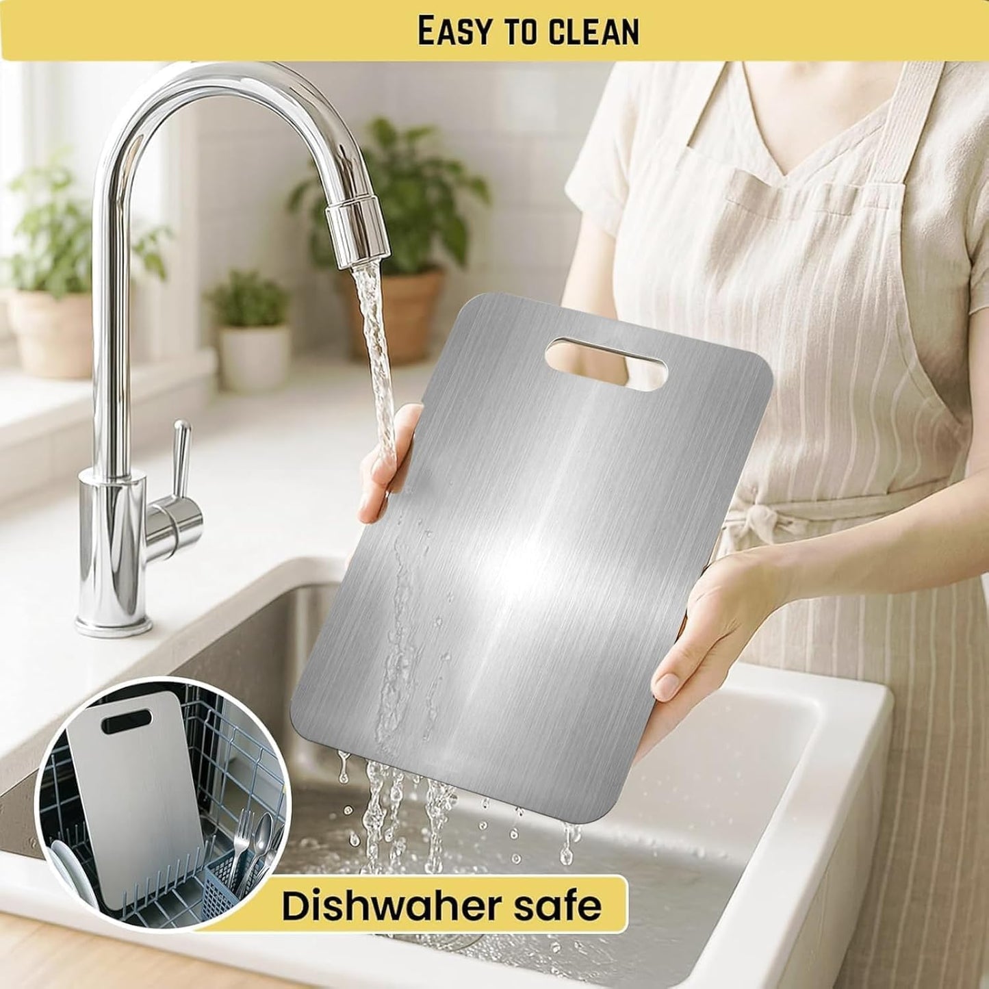 304 Stainless Steel Cutting Board for Kitchen, Non Toxic Cutting Boards