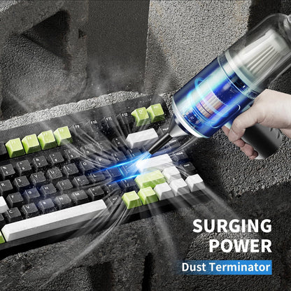 3-in-1 Multifunctional Compressed Air Duster, Keyboard Vacuum Cleaner, 12000PA Cordless Handheld Mini Vacuum