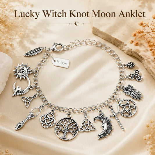 2-in-1 Vintage Witchy Charm Bracelet & Anklet for Women