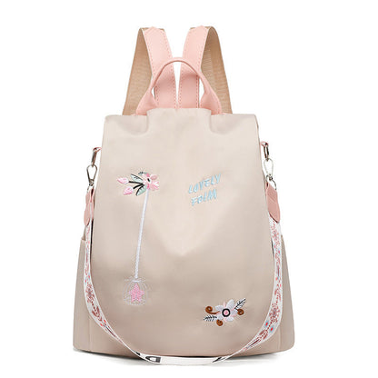 Women's Crossbody Backpack, Embroidered Handbag 2 Ways Convertible Shoulder Bags