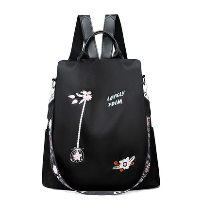 Women's Crossbody Backpack, Embroidered Handbag 2 Ways Convertible Shoulder Bags