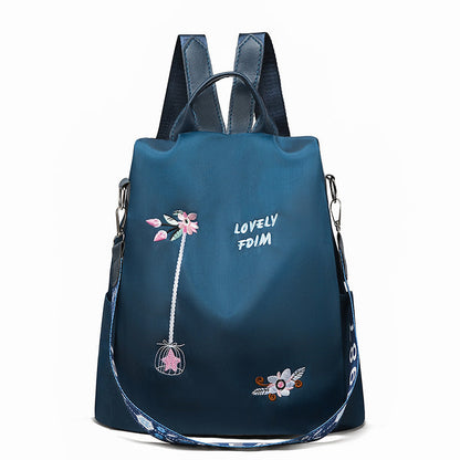 Women's Crossbody Backpack, Embroidered Handbag 2 Ways Convertible Shoulder Bags