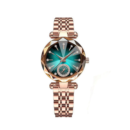 Watch for Women Diamond Waterproof Luminous |Rose Gold &silver Stainless Steel Dress Watch