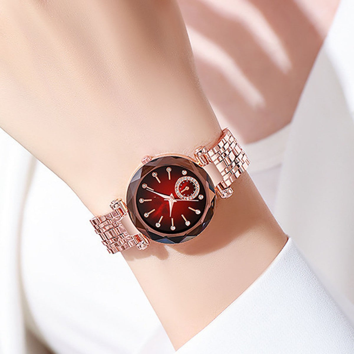 Watch for Women Diamond Waterproof Luminous |Rose Gold &silver Stainless Steel Dress Watch