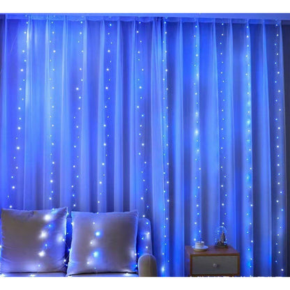 300LED Fairy Curtain Lights, 10×10 Ft USB Plug- Bedroom Backdrop Wedding Indoor Wall Decor